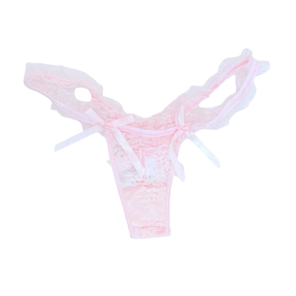 Milanblocks Coquette Bow Lace Cotton Panties - Soft Girl Aesthetic Fall Underwear 