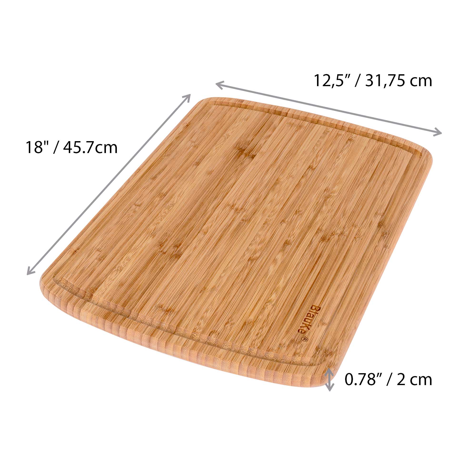Premium Bamboo Cutting Board 18x12 Inch - Extra Large Charcuterie Platter & Butcher Block with Juice Groove for Kitchen