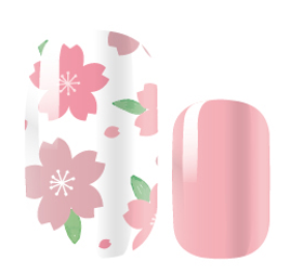 Pink Posy Days Nail Stickers – Floral Pink Nail Wraps, Long-Lasting Non-Toxic Nail Art (16-Piece Set)