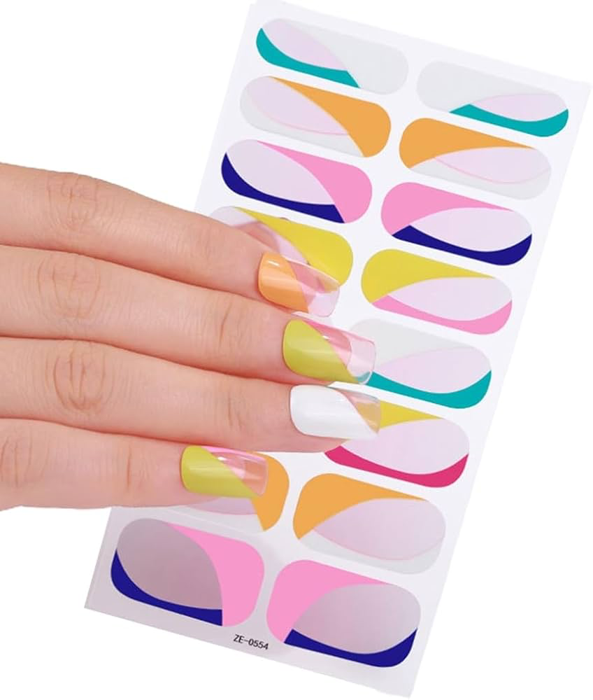 Candy Love Gel Nails – Colorful Gel Nail Stickers, Long-Lasting Non-Toxic Manicure (16-Piece Set)