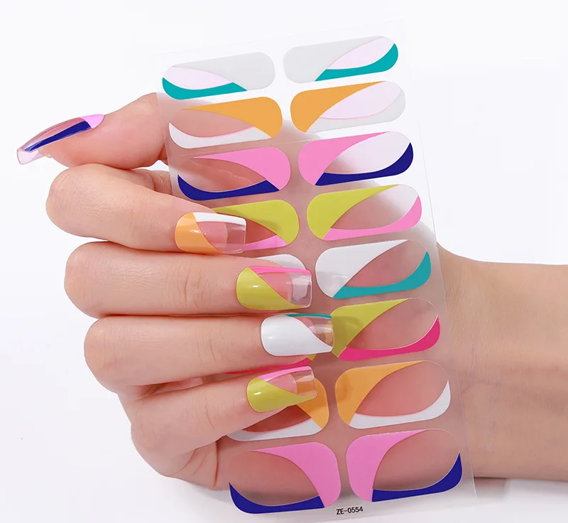 Candy Love Gel Nails – Colorful Gel Nail Stickers, Long-Lasting Non-Toxic Manicure (16-Piece Set)
