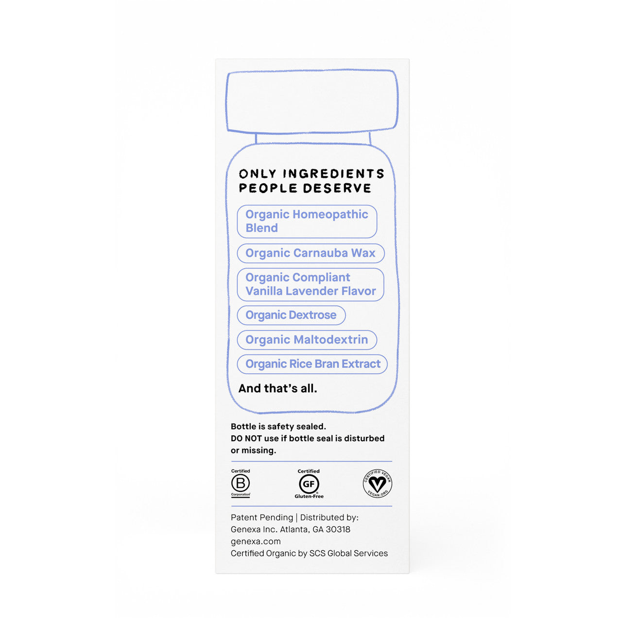 Genexa Kids’ Calm Keeper – Organic Chewable Tablets for Relaxation & Focus (60 Count)