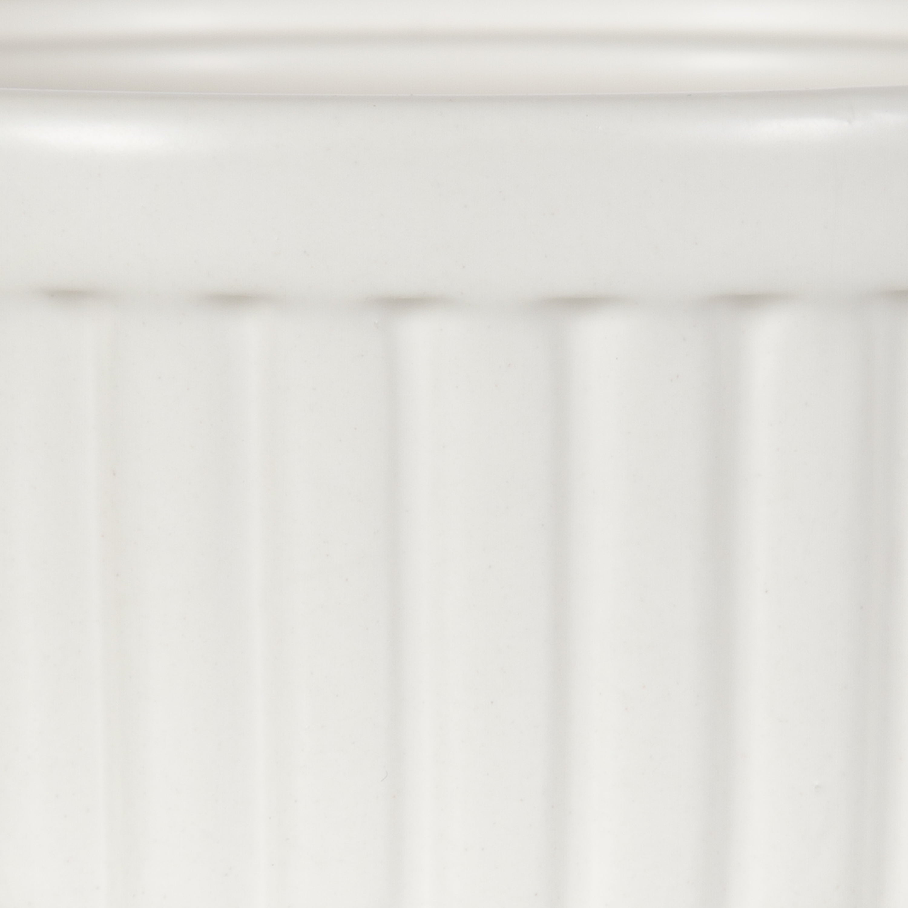 Better Homes & Gardens 2.5" X 6.18" Ribbed Off-White/Cream Ceramic Decorative Container