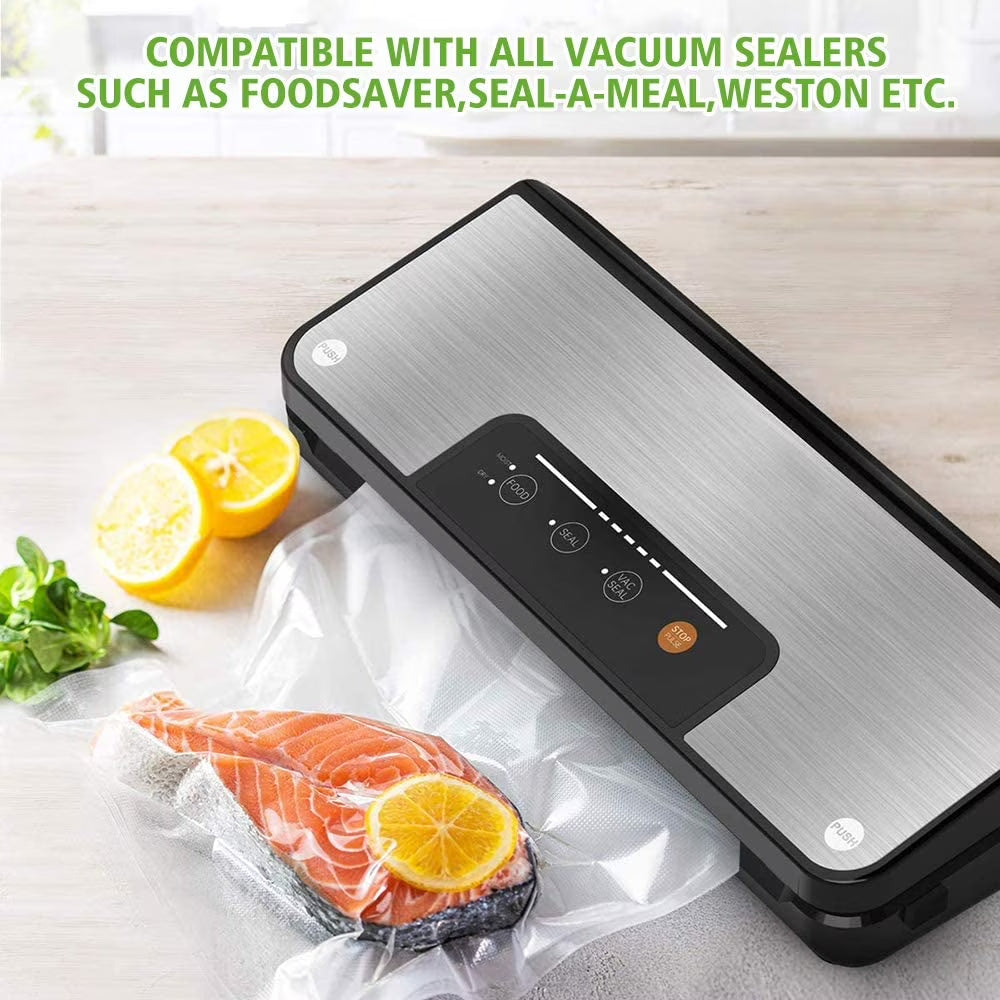 Boxlegend 10" X 13" X 100 Count Pre-Cut Food Vacuum Sealer Bags Food Saver Bags, Clear