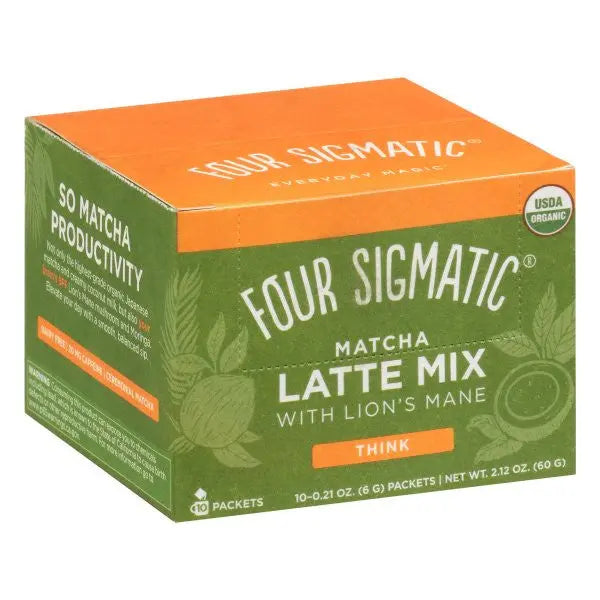 Four Sigmatic Organic Matcha Latte Mix with Lion’s Mane – Instant Adaptogen Drink, Dairy-Free (1×10 Ct) Enaraon
