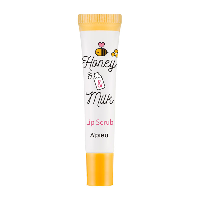 Honey Lip Scrub Exfoliating Hydrating Milk Lip Care for Dry Chapped Lips – A’PIEU Honey & Milk Lip Scrub 8ml