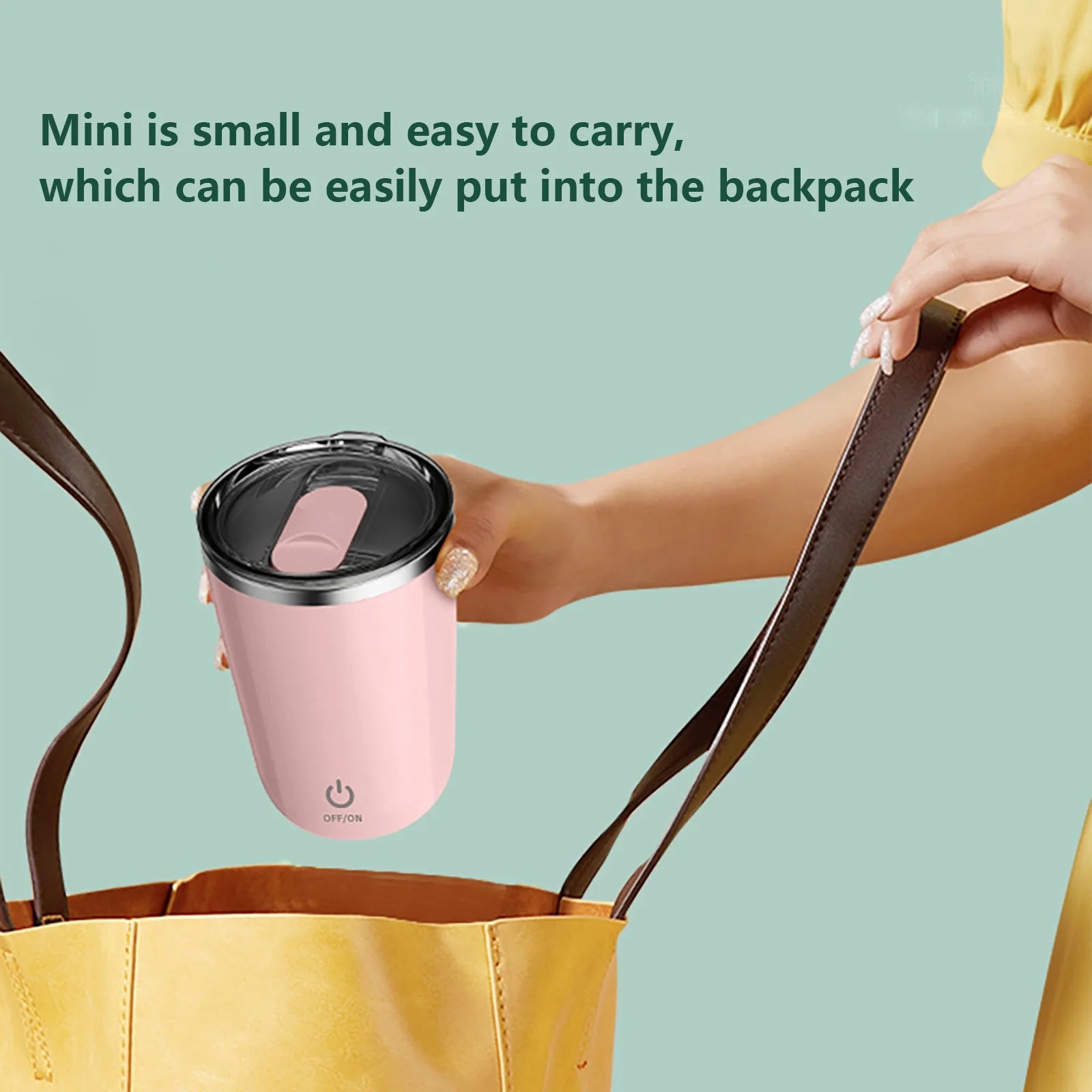 Moocorvic Automatic Magnetic Stirring Coffee Mug, Rotating Home Office Travel Mixing Cup Funny Electric Stainless Steel Self Mixing Coffee Tumbler