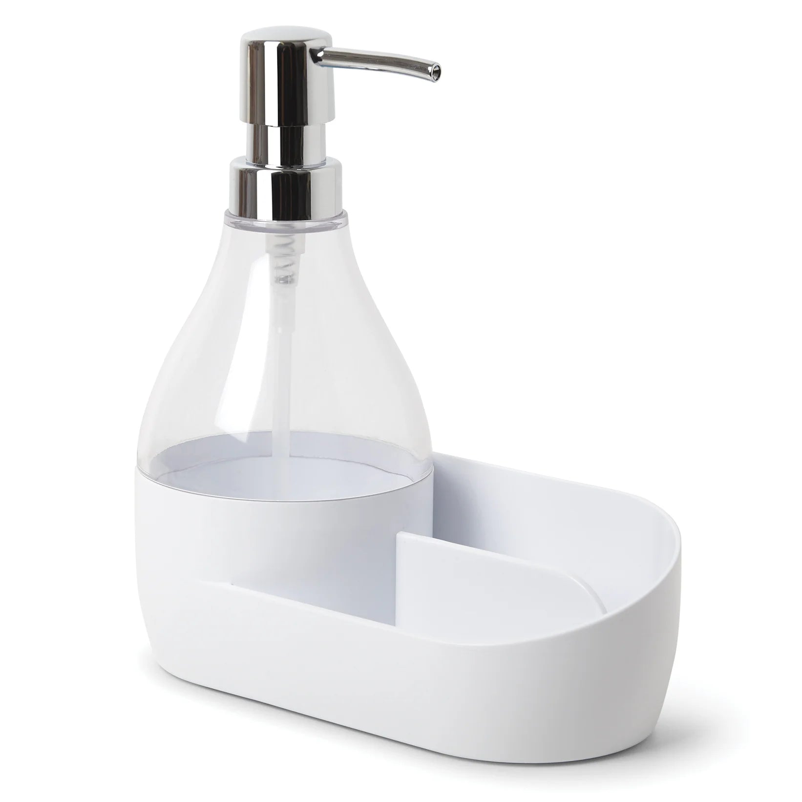Mainstays Soap Pump and Sponge Holder, Soap Dispenser with Built-In Caddy, 17.1 Oz (508 Ml)