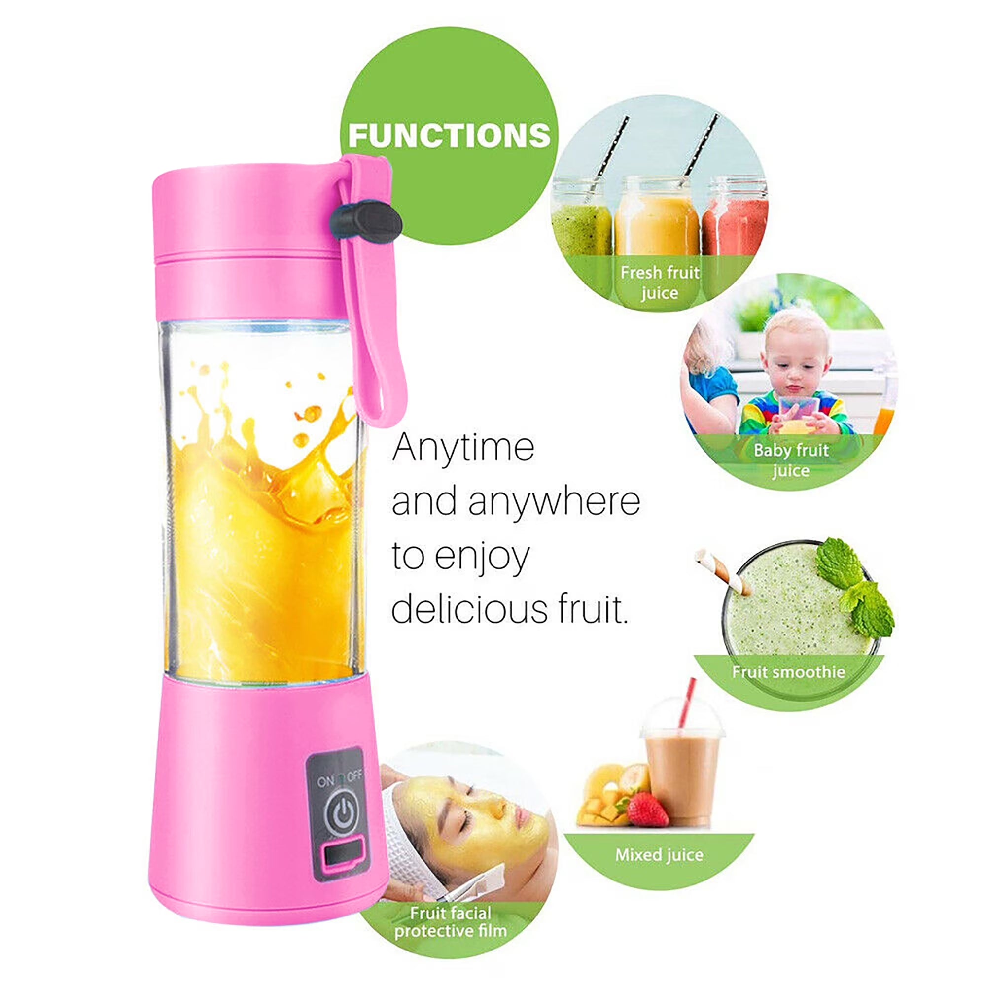 Dg-Direct 180 W 0.4 Qt Portable Blender, Blue