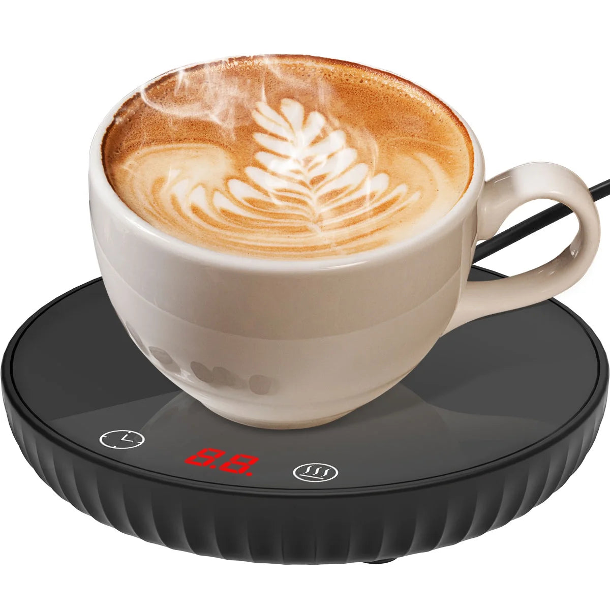 Hvxrjkn Coffee Mug Warmer, Candle Warmer with Auto Shut off & 2-Temp Settings & 12-Hour Timer for Desk Home Office, Beverage Warmer(No Cup)