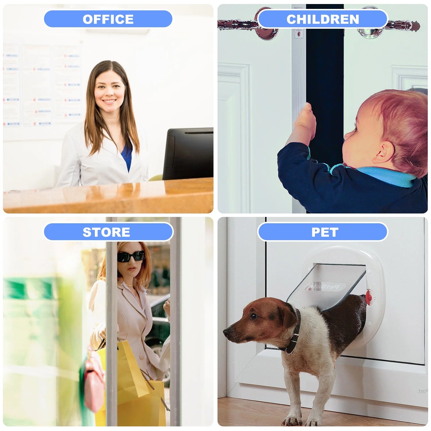 Bitiwend Door Chime, Wireless Door Alarm Sensor with 600Ft Range 58 Chimes Adjustable Volume Mute Mode LED Indicators,