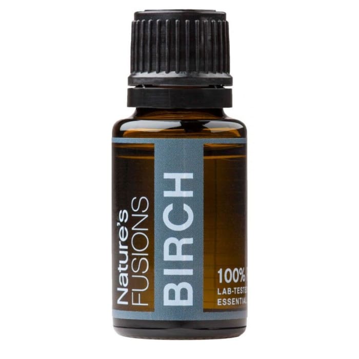 Nature's Fusions Birch Essential Oil - Pure & Natural Betula Lenta - Sweet Wintergreen Scent - 15ml
