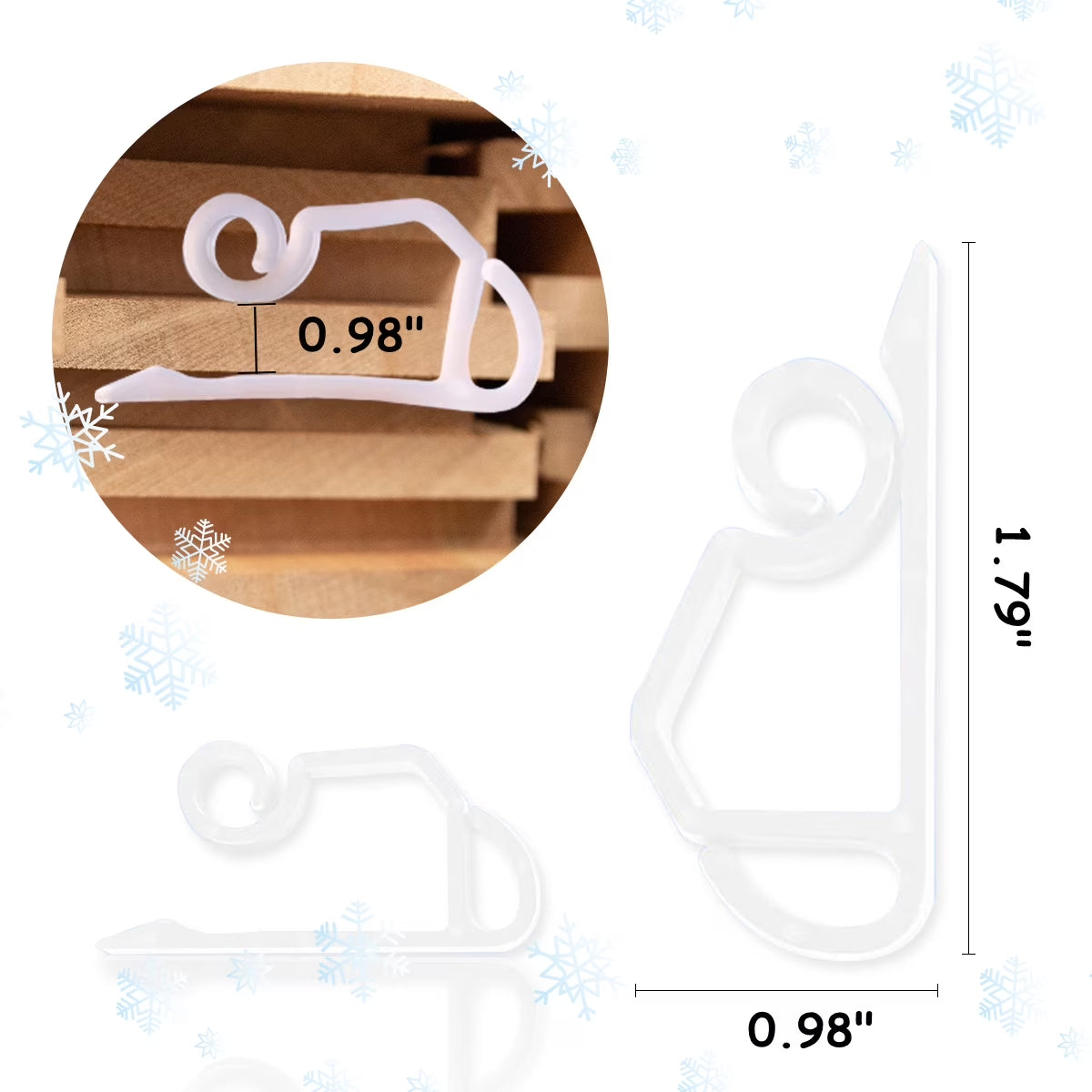 Light Clip Hooks String Light Hooks Gutter Hooks for Outdoor Light Weatherproof Light Hangers for Christmas Decoration White 120Pcs
