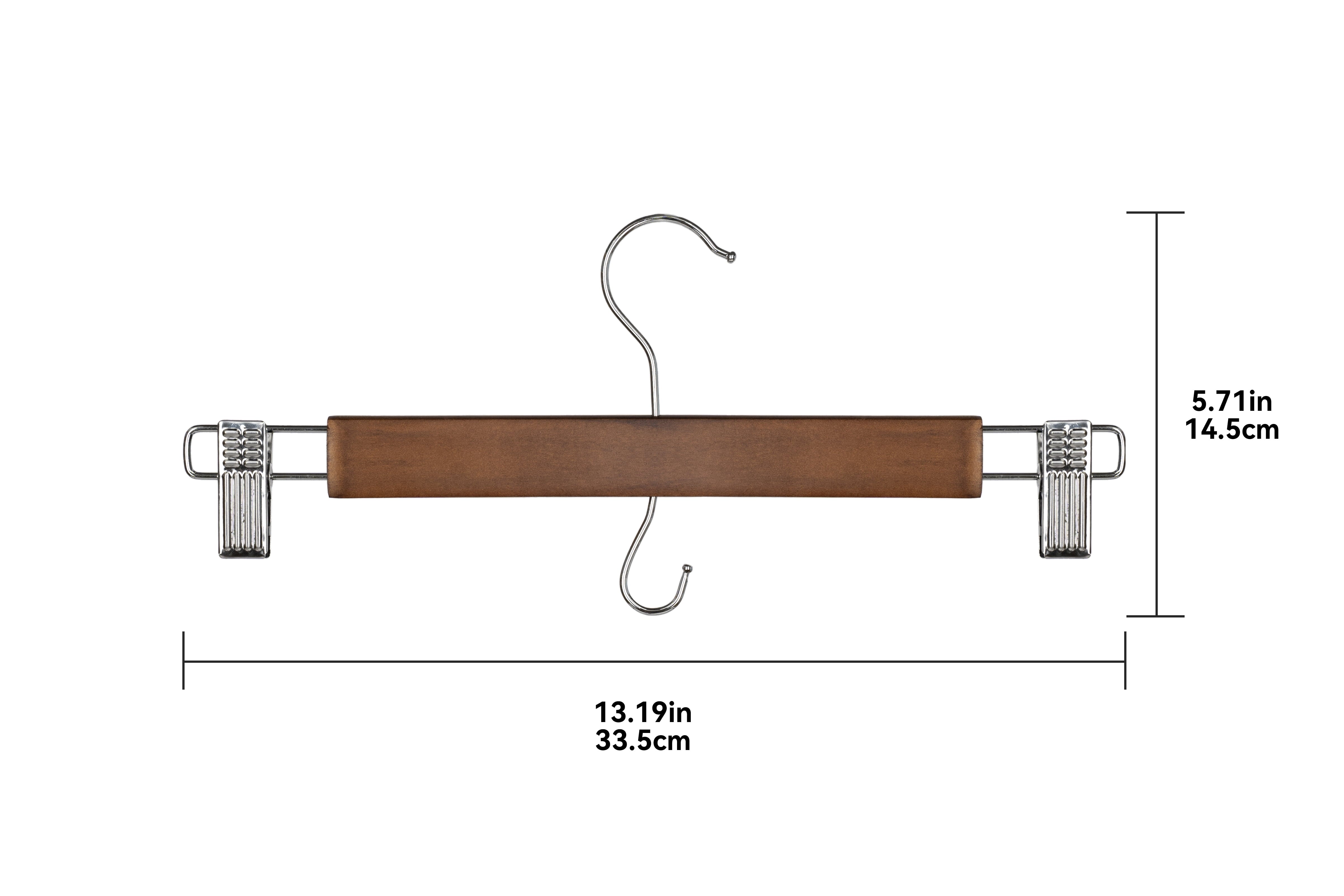 Better Homes & Gardens Walnut Finish Wood Pant & Skirt Adult Hangers, 3 Count