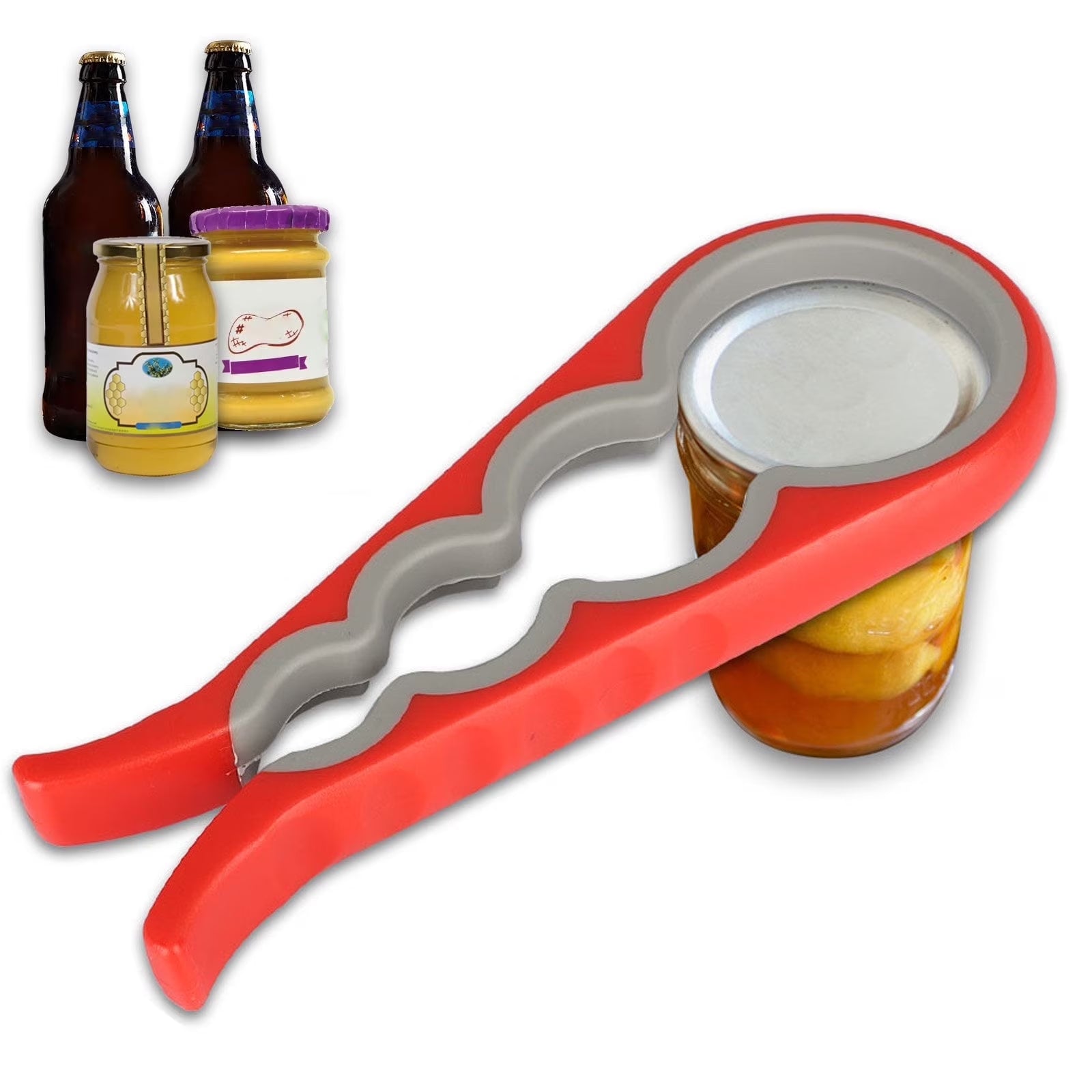 Eeekit 2Pcs Easy Grip Jar Openers, Non-Slip Bottle Openers for Seniors with Arthritis & Weak Hands