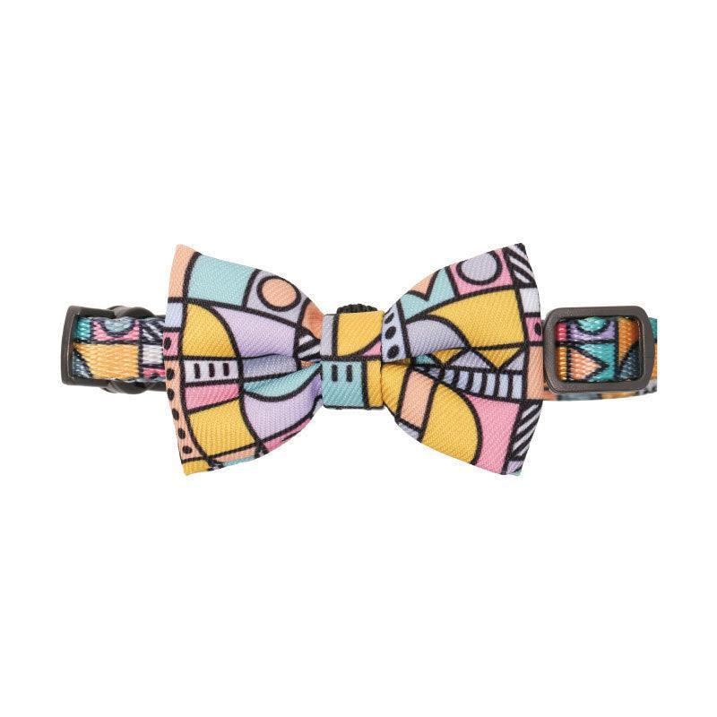 Chic Cotton Bow Tie Cat Collar - Trendy & Comfortable Pet Accessory for American Feline Fashion
