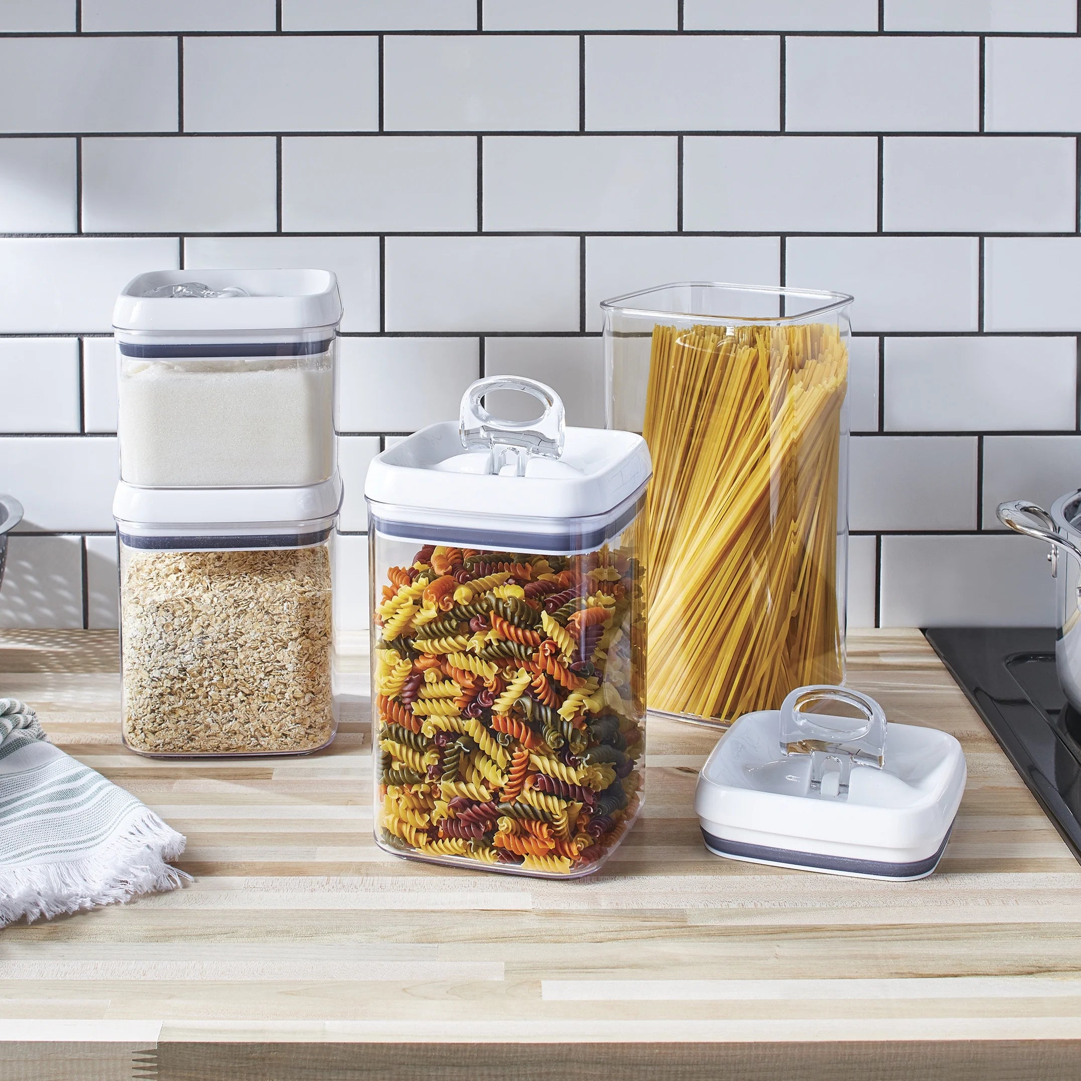 Better Homes & Gardens 6.2 Cup Flip-Tite Square Food Storage Container, Bpa-Free, Clear Container with Easy Open Lid