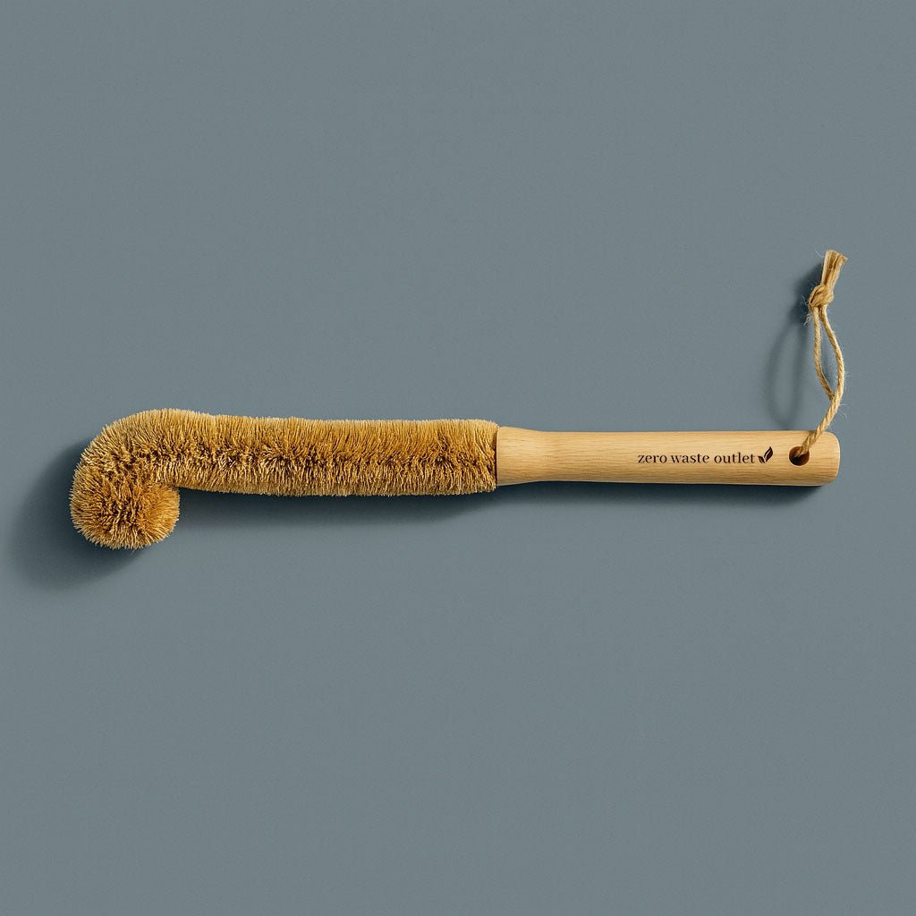 Eco-Friendly Coconut Bottle Cleaning Brush with Bamboo Handle
