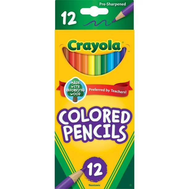 Crayola Pre-Sharpened Colored Pencils, 12 Count - Vibrant Colors for Artists and Kids 