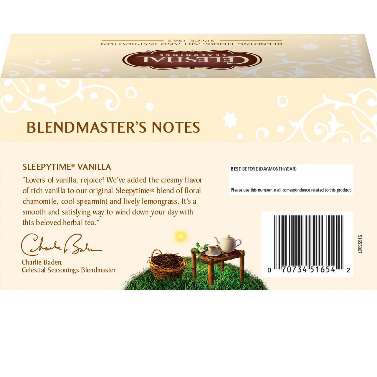 Celestial Seasonings Sleepytime Vanilla Herbal Tea – Chamomile & Soothing Blend (6x20 Bags)