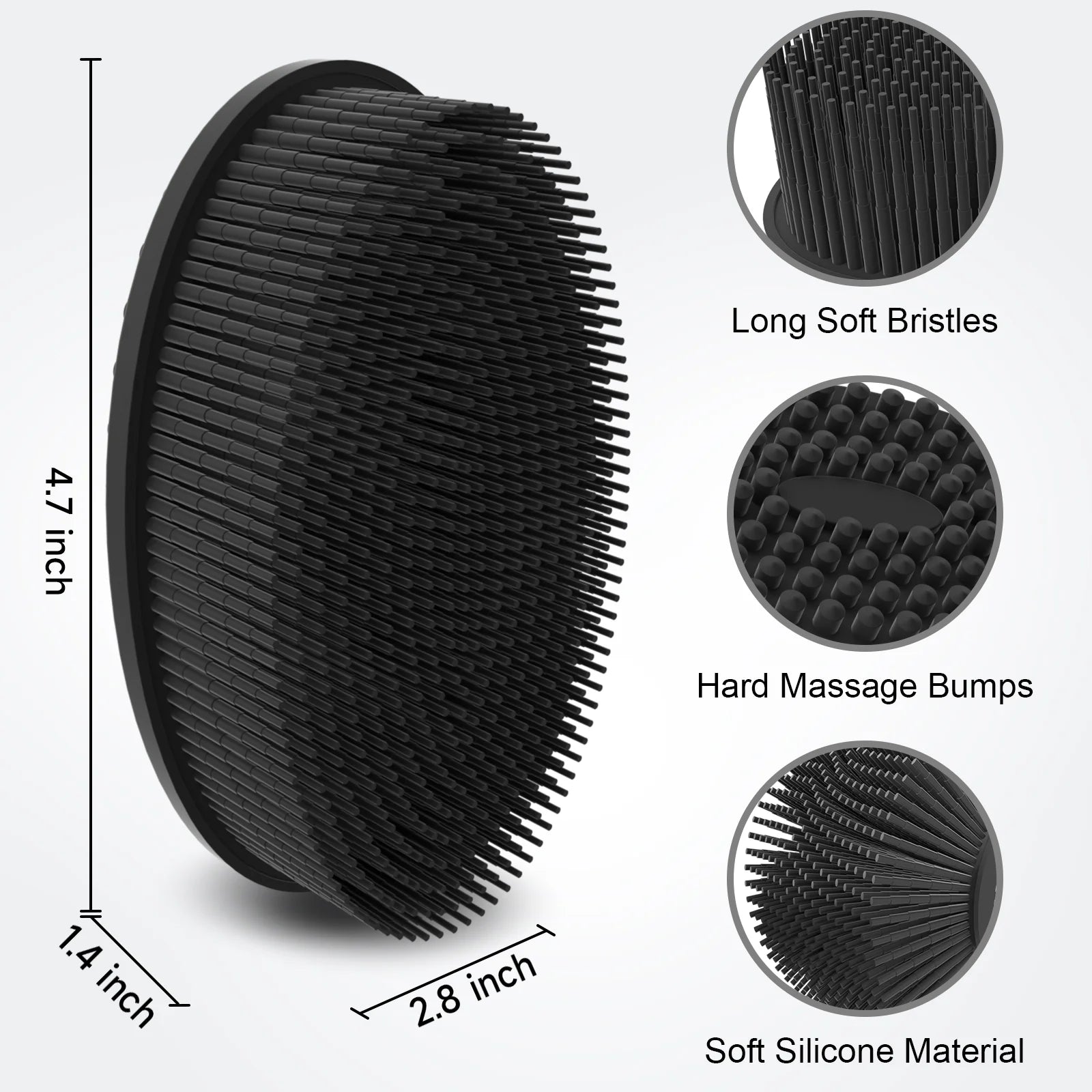 Metene Soft Silicone Body Scrubber, Exfoliating Shower Scrubber for Cleansing Skin, Lathers Well