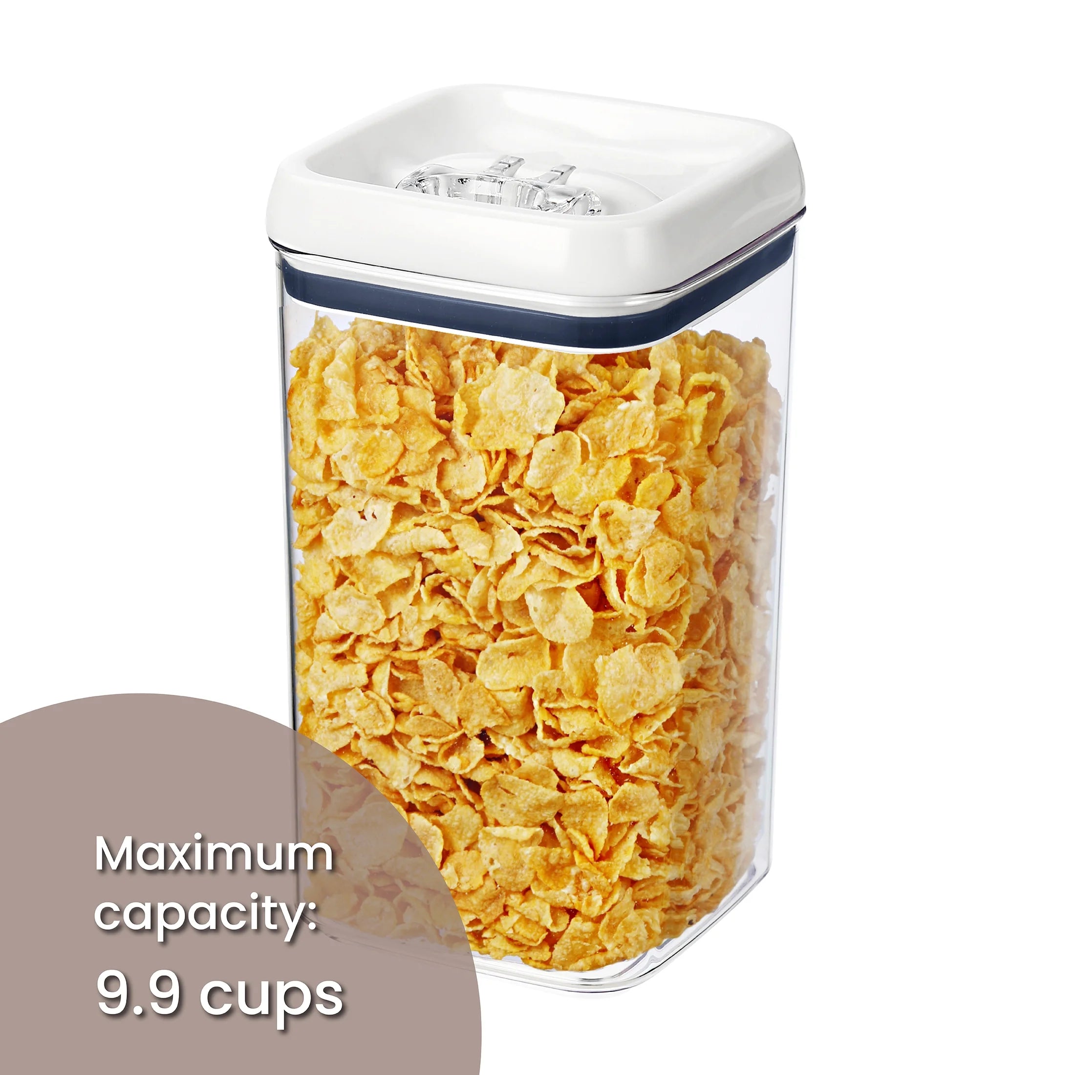 Better Homes & Gardens 9.9 Cup Flip-Tite Square Food Storage Container, Ideal for Pantry Organization