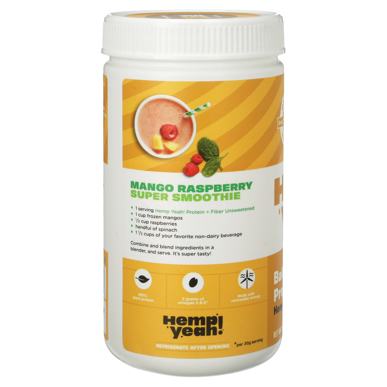 Manitoba Harvest Hemp Protein Powder (1×16 oz) | Plant-Based Protein + Fiber, Cold-Milled Hemp