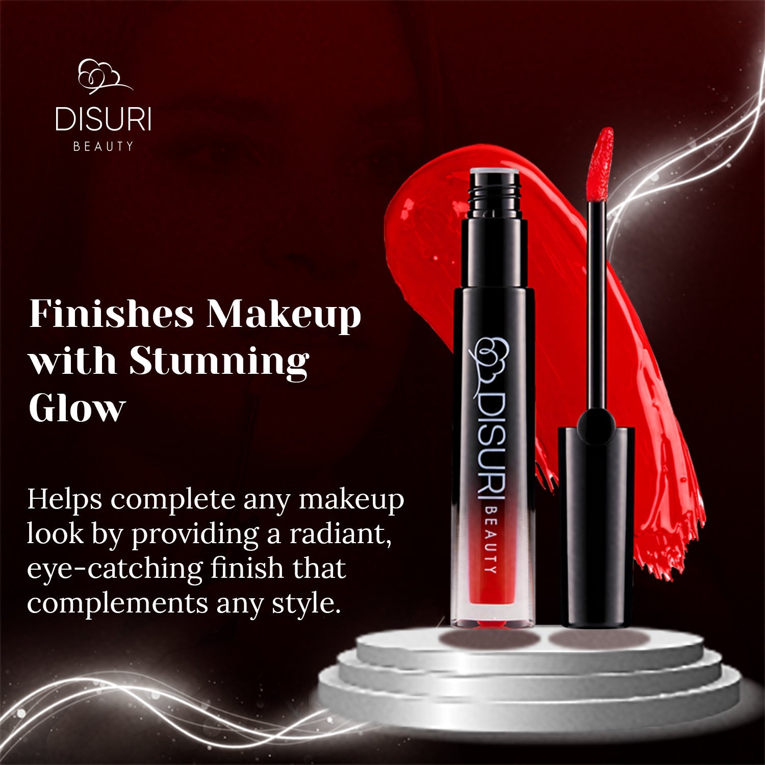 Red Lip Gloss High Shine Non Sticky Vegan Cruelty Free Hydrating Gloss – DISURI Beauty Royal Red