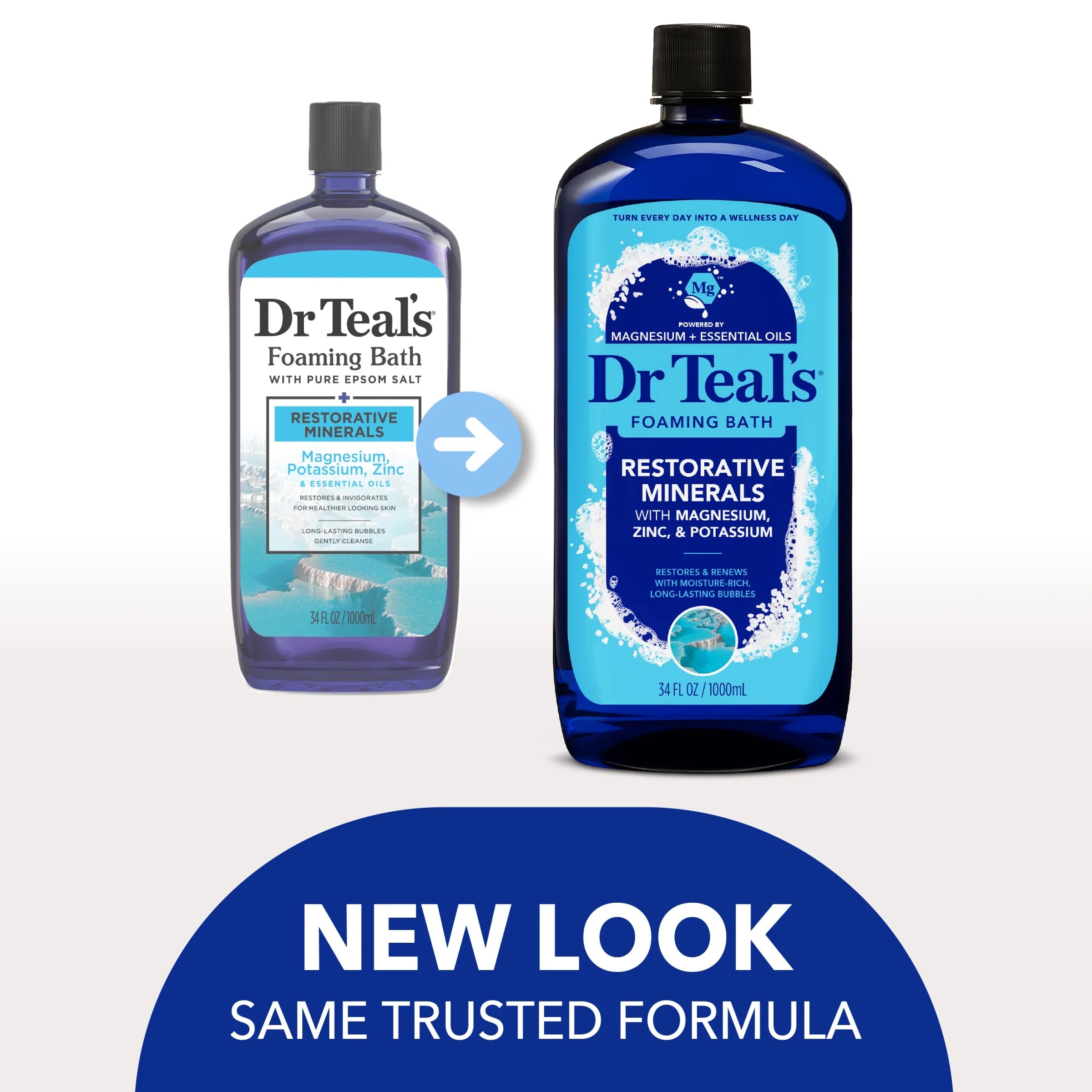 Dr Teal'S Foaming Bath, Restorative Minerals with Magnesium, Potassium, and Zinc, 34 Fl Oz