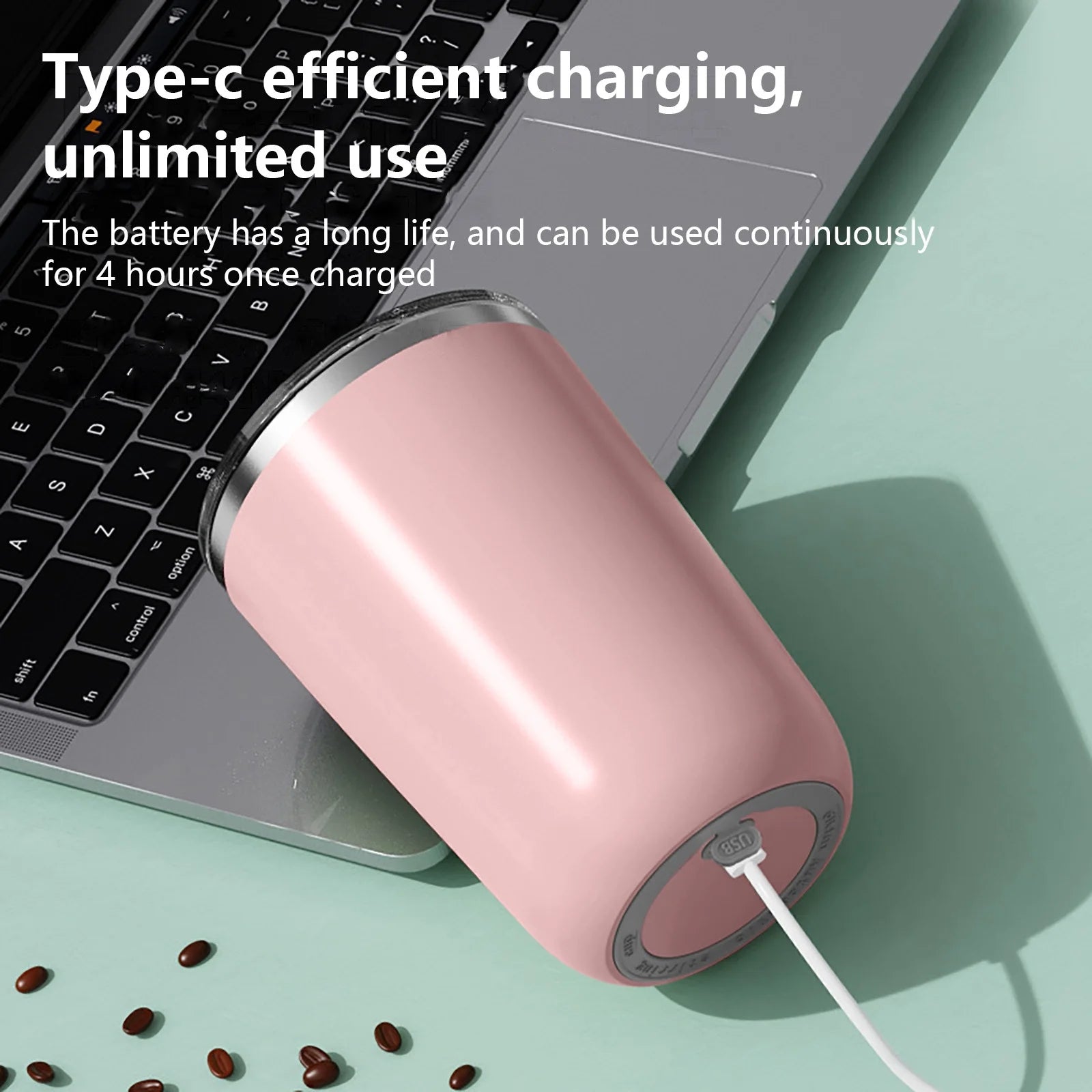 Moocorvic Automatic Magnetic Stirring Coffee Mug, Rotating Home Office Travel Mixing Cup Funny Electric Stainless Steel Self Mixing Coffee Tumbler