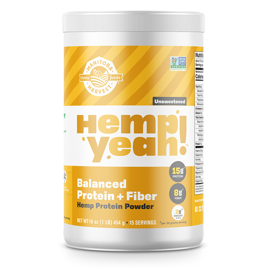 Manitoba Harvest Hemp Protein Powder (1×16 oz) | Plant-Based Protein + Fiber, Cold-Milled Hemp