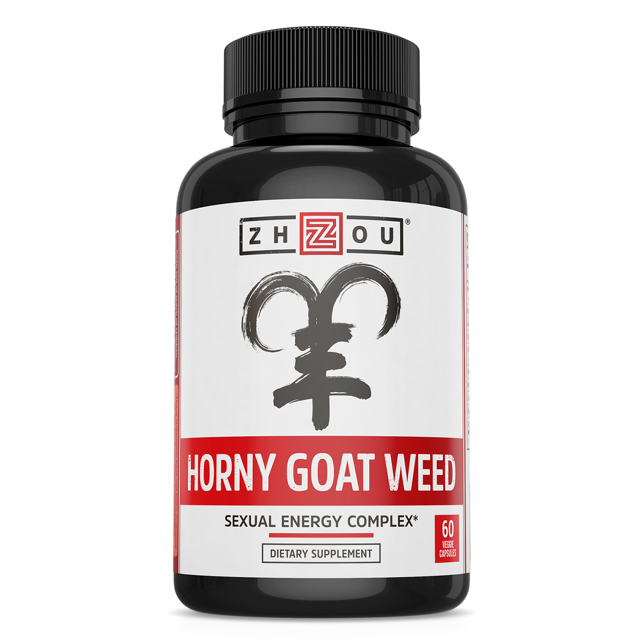 Zhou Horny Goat Weed Supplement – Herbal Energy & Stamina Support with Maca Root & Ginseng (60 Capsules)