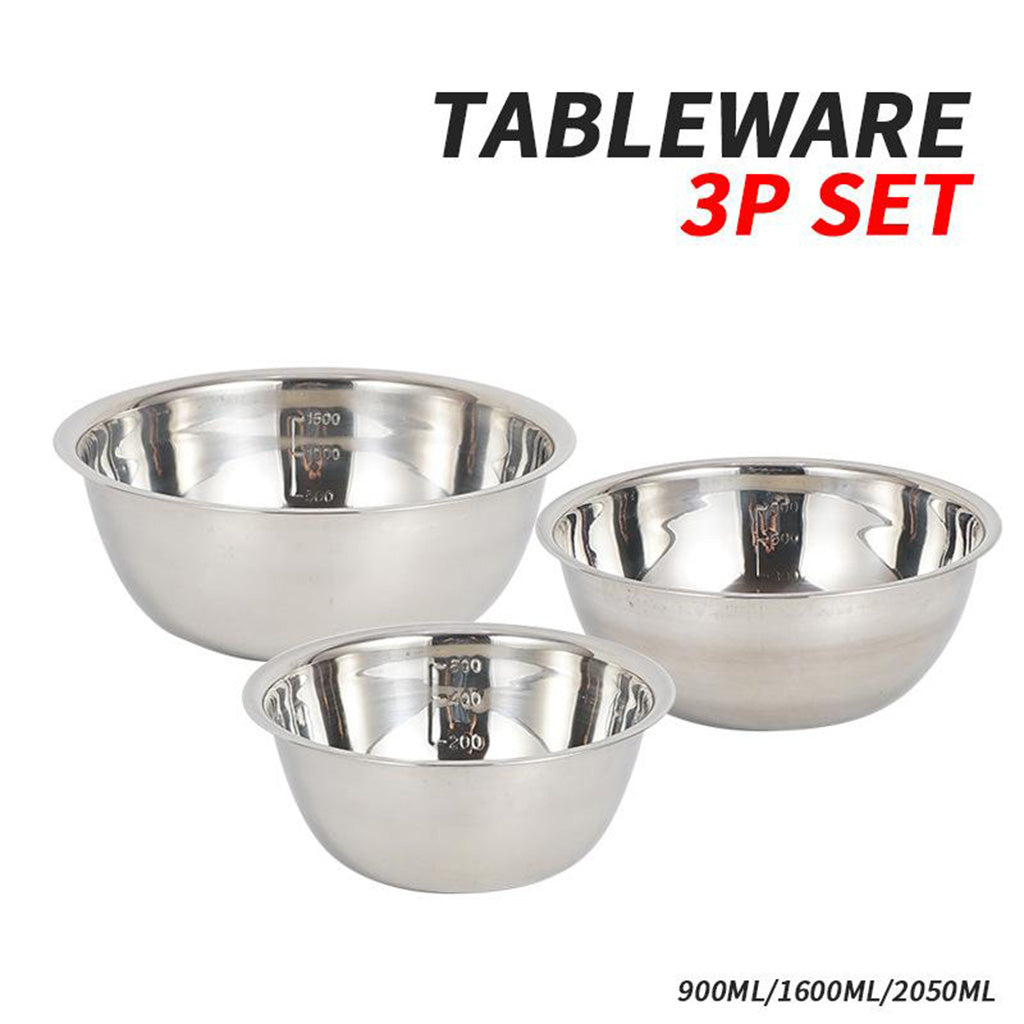 Stainless Steel Mixing Bowl Set Metal Nesting Bowls Space Saving Storage
