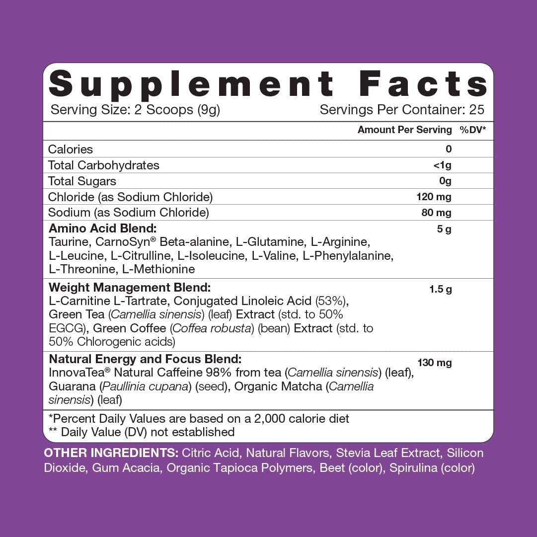 RSP AminoLean – Vegan Acai (7.94 oz) | Plant-Based Amino Acids, Anytime Energy & Weight Management