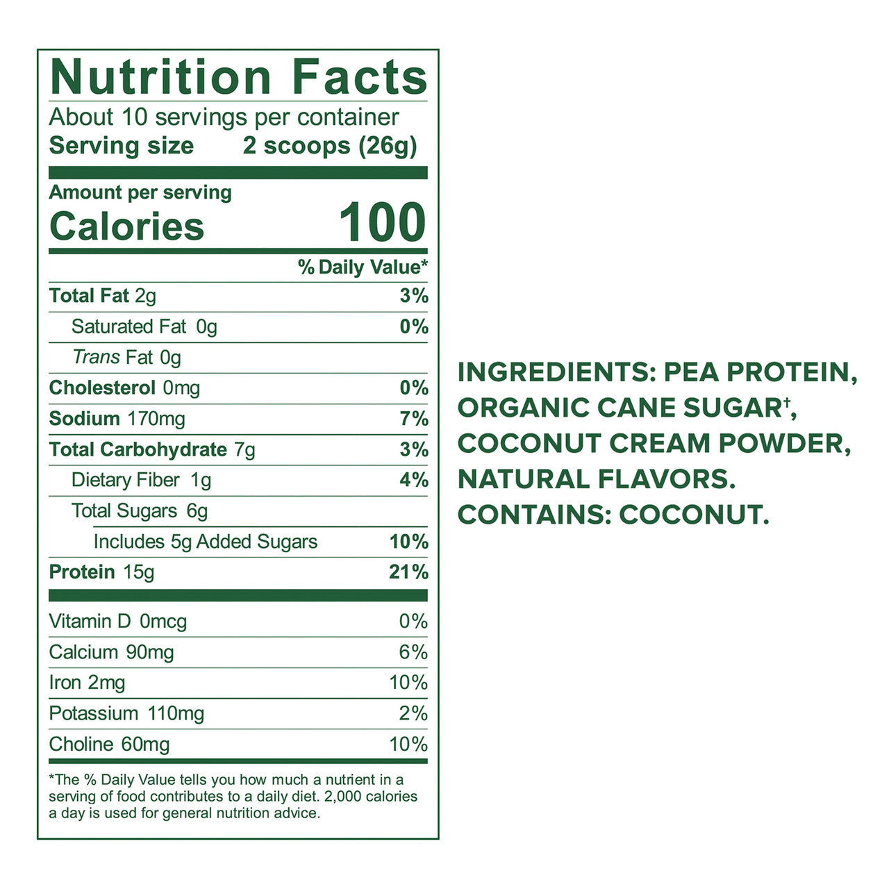 Vega Protein Made Simple Drink Mix – Vanilla (9.2 oz) | Plant-Based, Non-GMO, Dairy-Free Protein Powder