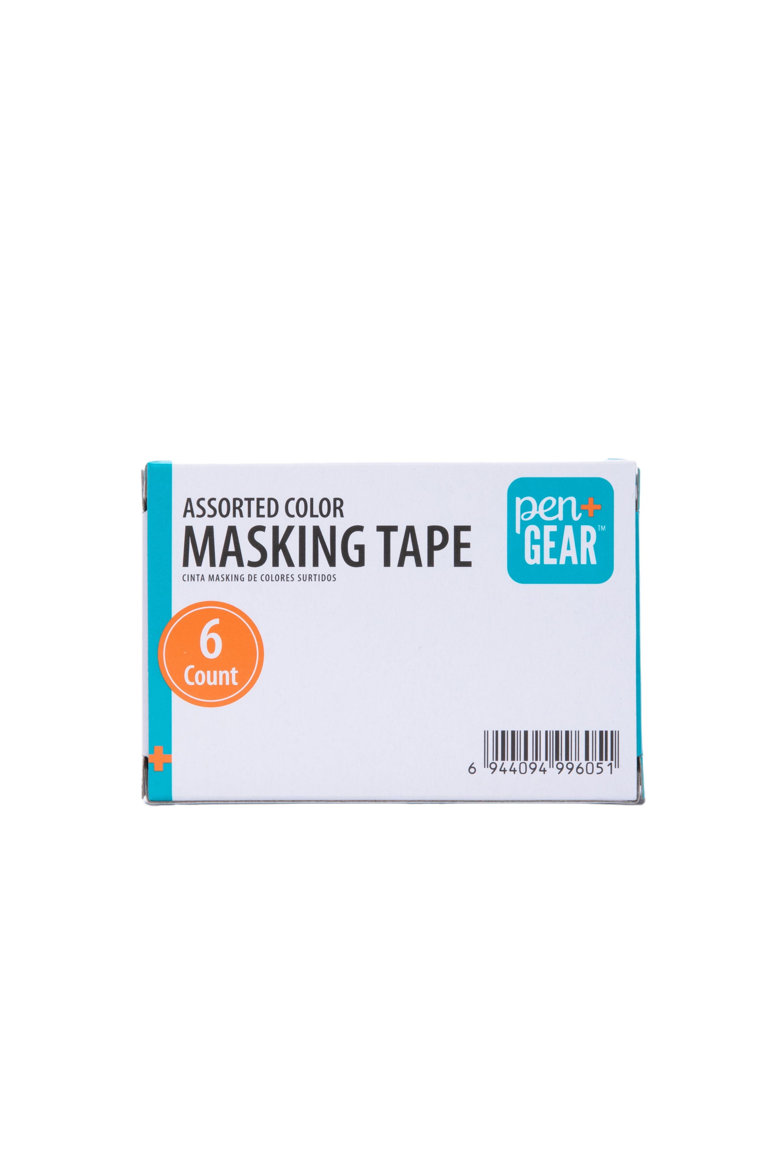 Pen+Gear Masking Tape, 0.59 in X 15 Yds, Multicolor, 6 Rolls