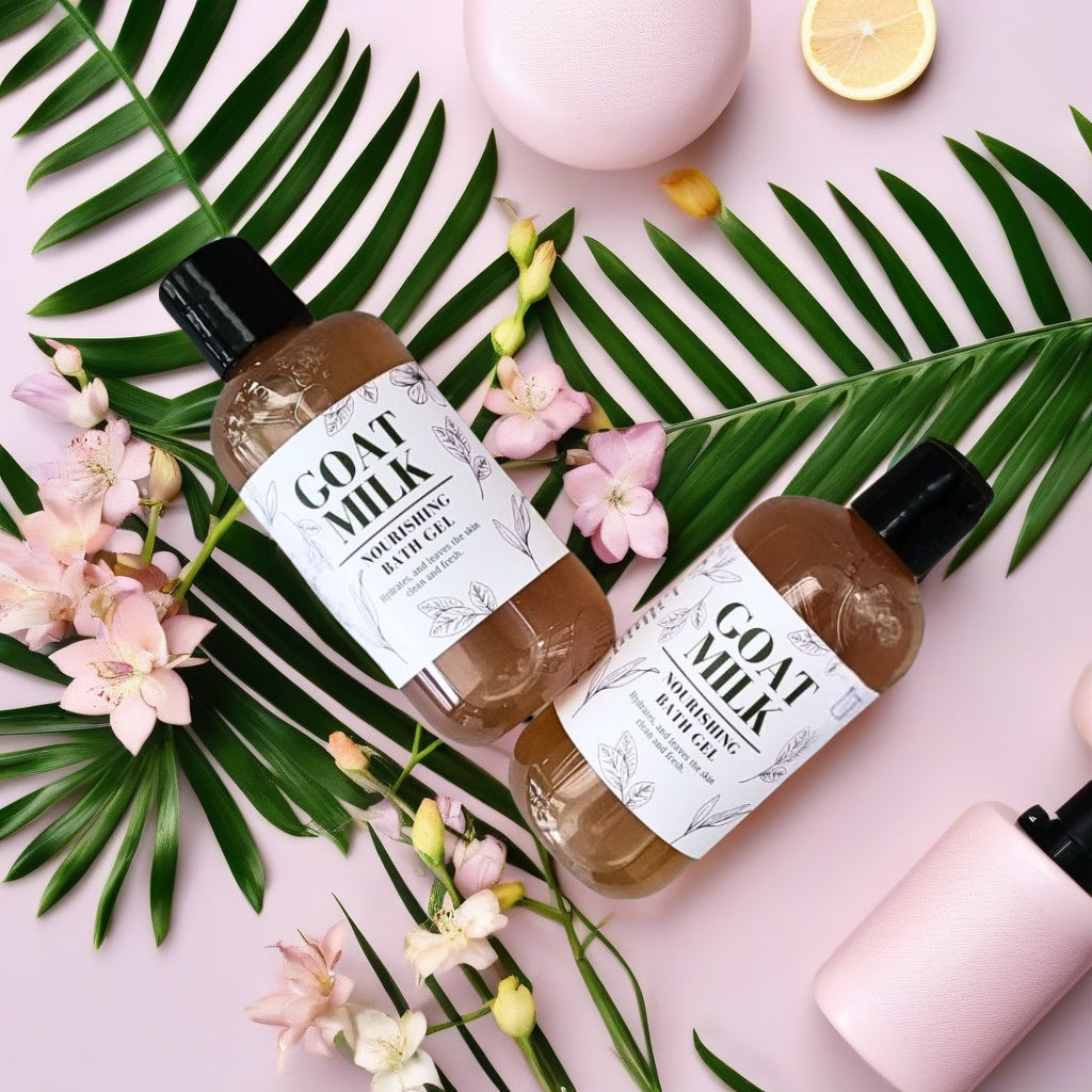 Goat Milk Coconut Orange Hydrating Body Wash for Dry & Sensitive Skin - Anti-Aging & Eczema Relief