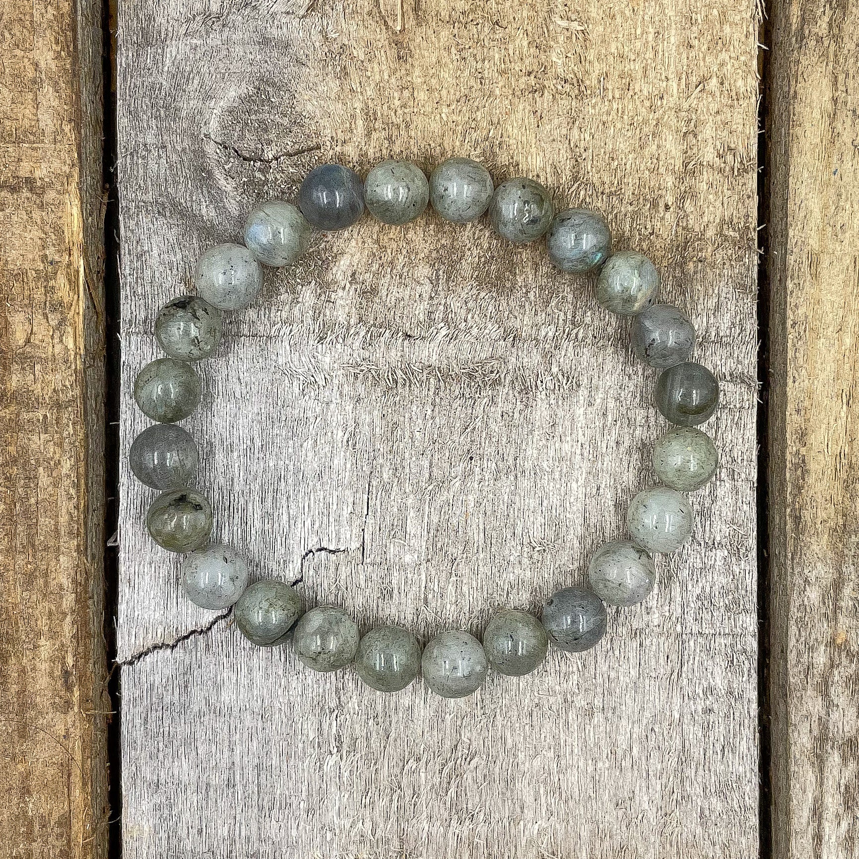 Handmade Labradorite Gemstone Beaded Bracelet – Natural Healing Crystal Jewelry for Men & Women | Protection, Energy & Balance