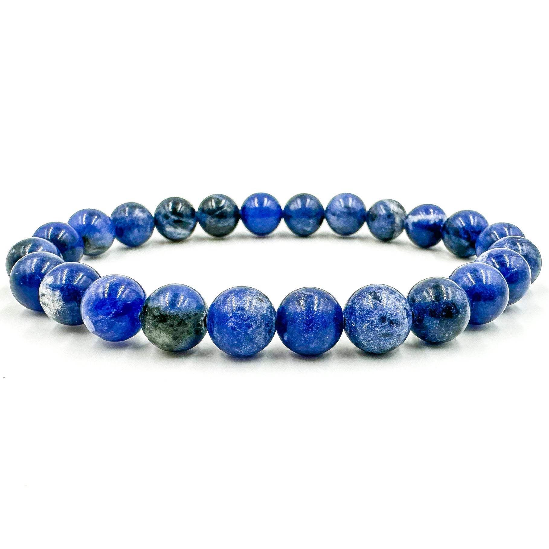 Union – Blue Sodalite Gemstone Beaded Bracelet | Handmade 8mm Healing Stone Jewelry