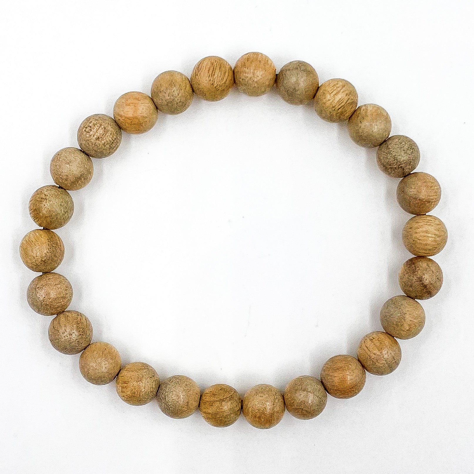Union Camphor Wood Mala Beaded Bracelet – Handmade 8mm Wooden Beads, Stretch Fit, Natural Aromatic Healing Bracelet with Lifetime Warranty