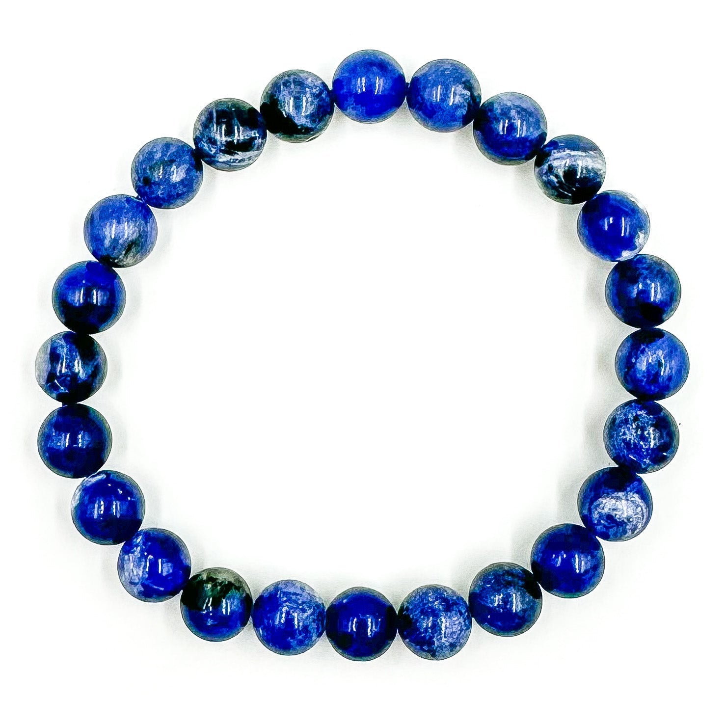 Union – Blue Sodalite Gemstone Beaded Bracelet | Handmade 8mm Healing Stone Jewelry