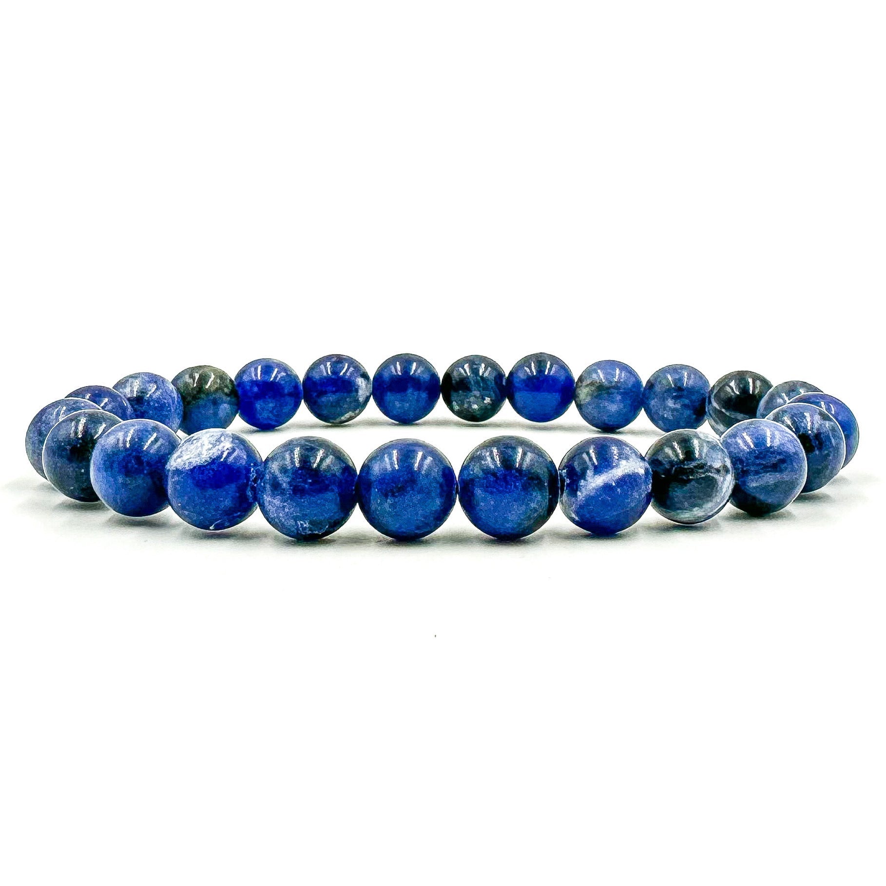 Union – Blue Sodalite Gemstone Beaded Bracelet | Handmade 8mm Healing Stone Jewelry