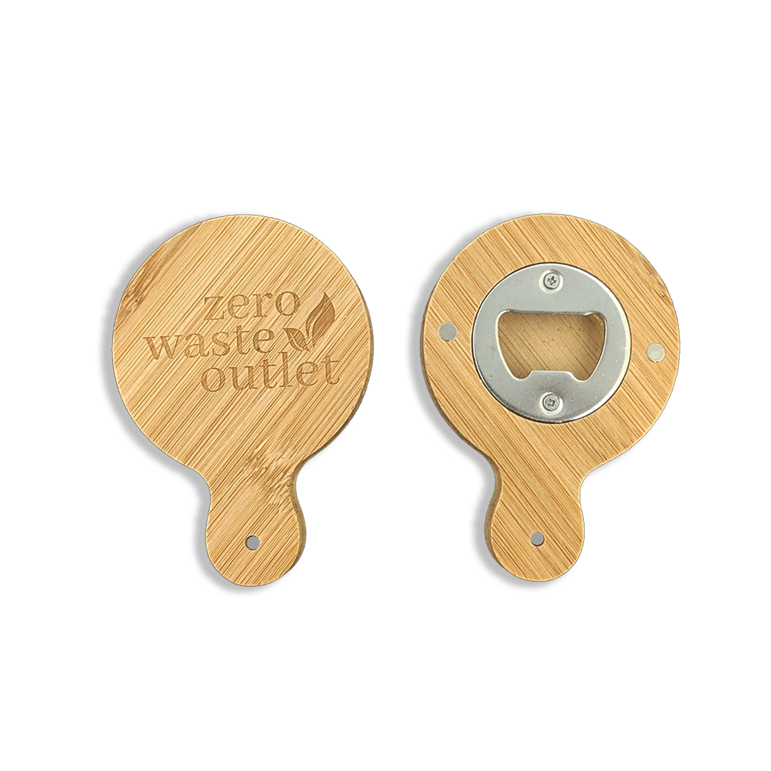 Eco-Friendly Magnetic Bamboo Bottle Opener for Easy Fridge Access