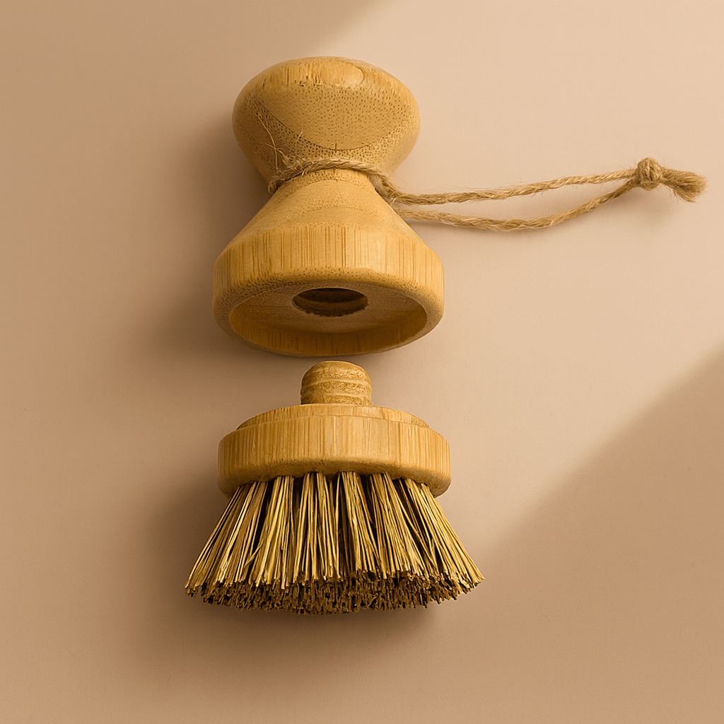 Eco-Friendly Biodegradable Bamboo Dish Scrub Brush with Replaceable Heads