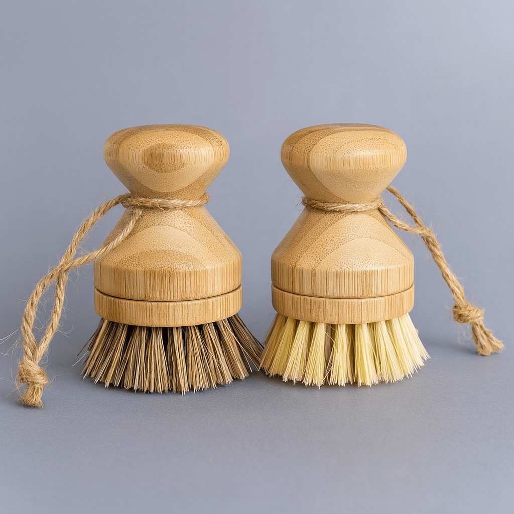 Eco-Friendly Biodegradable Bamboo Dish Scrub Brush with Replaceable Heads