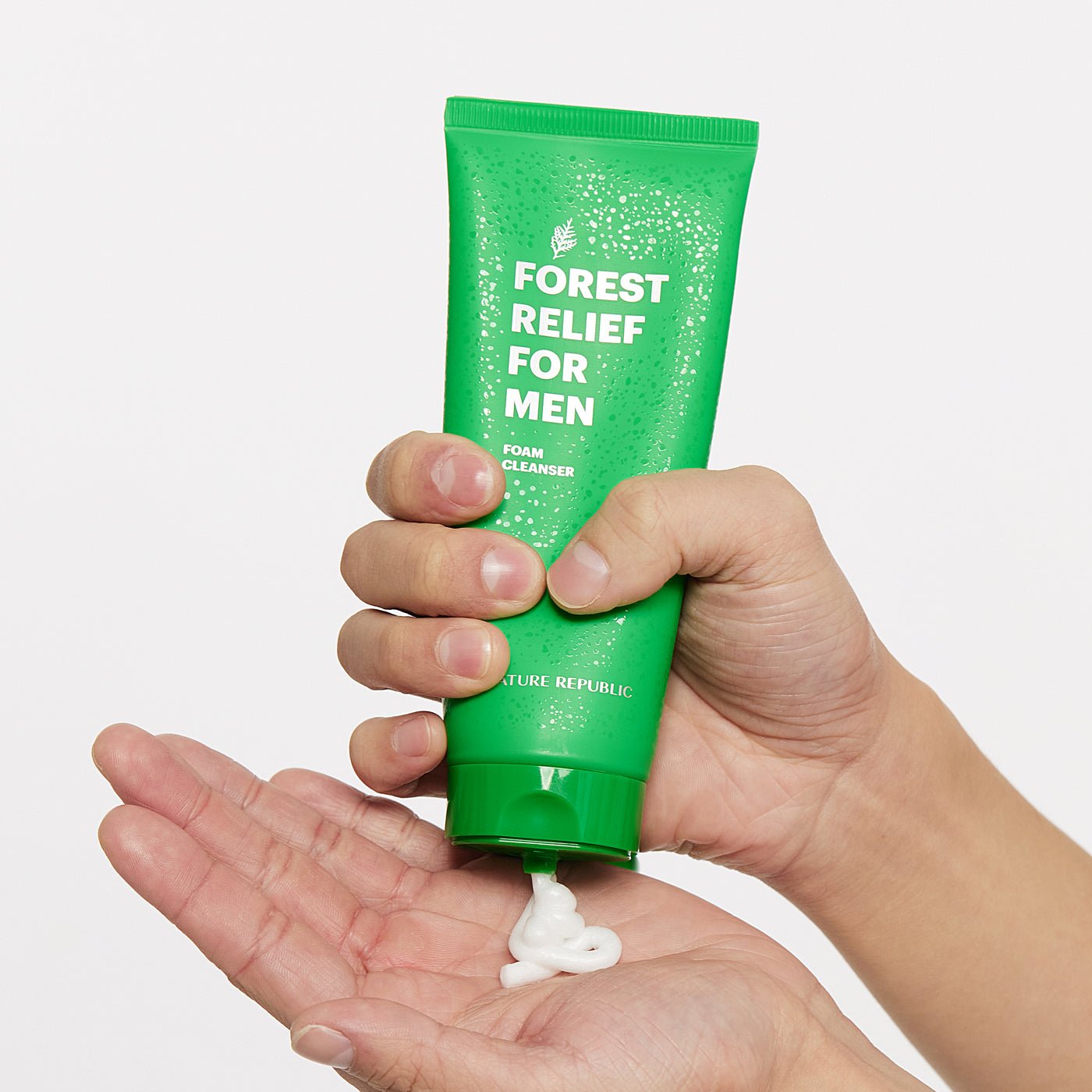 Forest Relief Men’s Foaming Face Cleanser with Cypress Water – Deep Pore Cleanser for Oily & Combination Skin