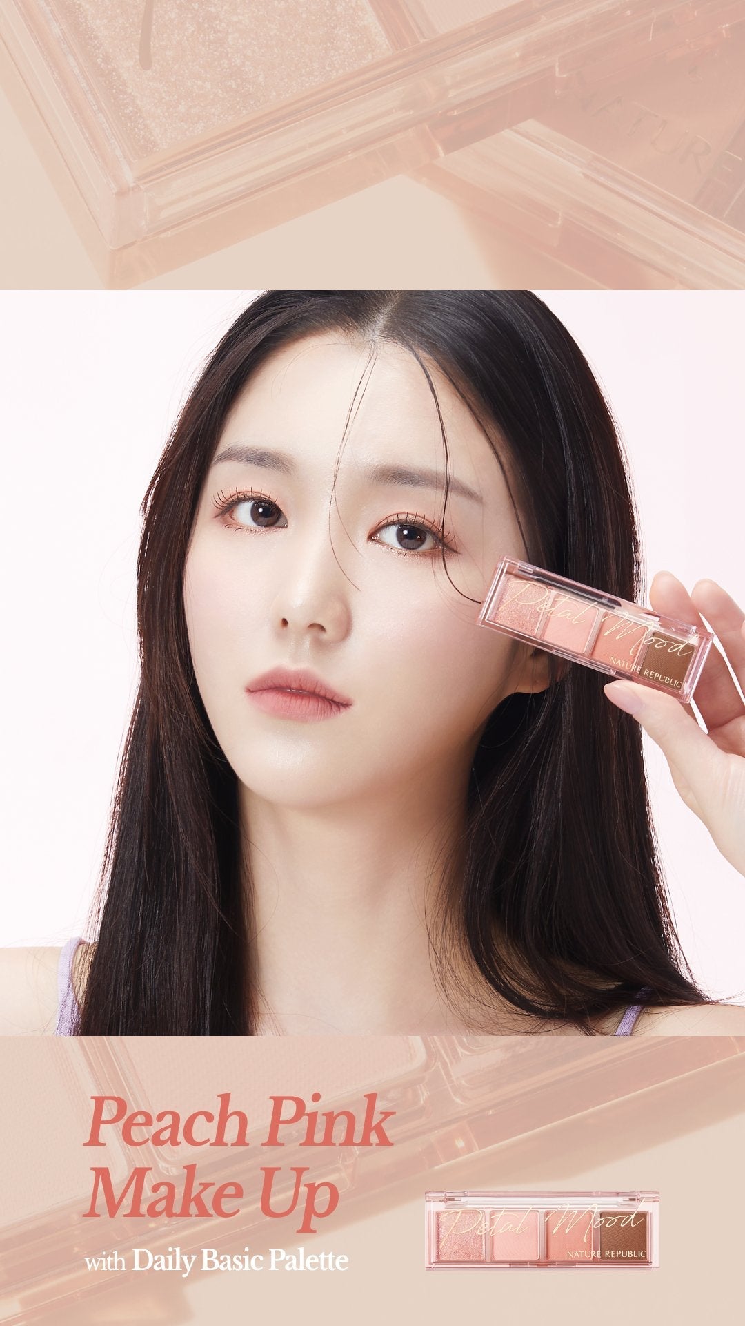 Peach Makeup Duo Warm Tone – K-Beauty Eyeshadow & Lip Tint Gift Set