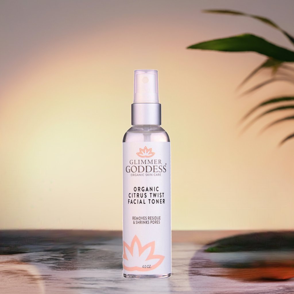 Organic Rose Water Facial Toner with Witch Hazel & Aloe – Hydrating Pore Tightening Spray for Skin