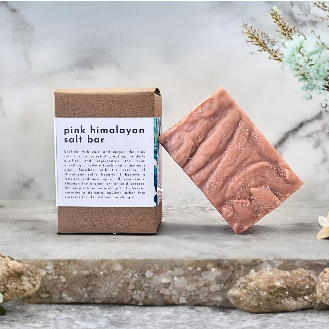 Pink Himalayan Salt & Shea Moisturizing Soap Bar – All-Natural Cold Process for Radiant Skin Care