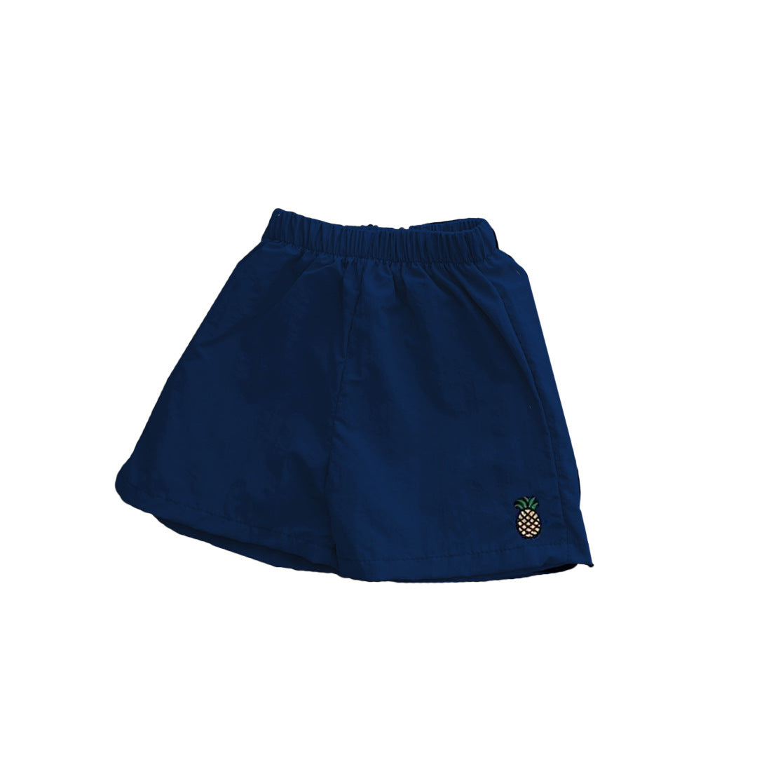Baby Fruit Embroidered Cotton Shorts – Lightweight Summer Beach Toddler Shorts for Boys & Girls, Comfy Casual Outfit for Park & Playdates
